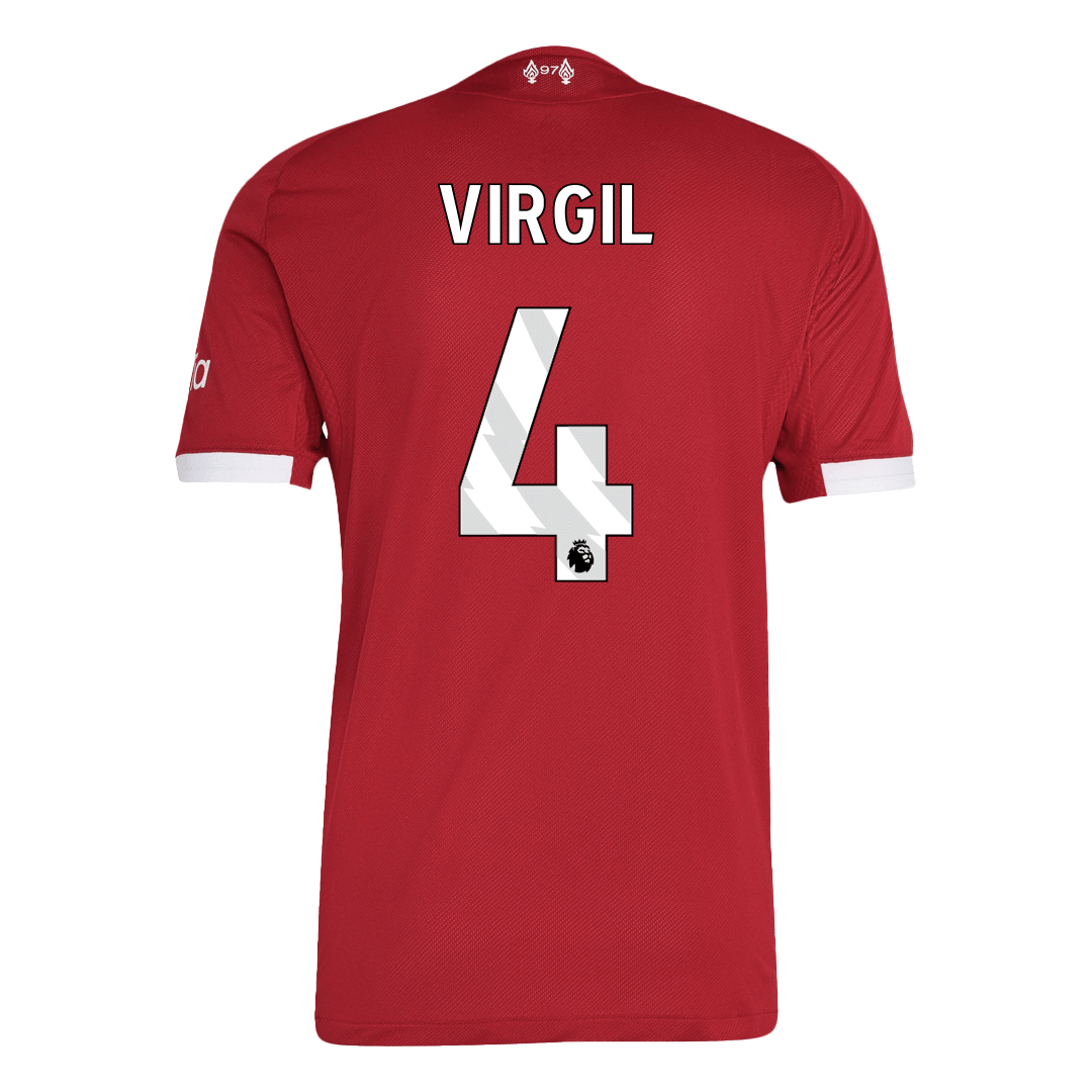 Liverpool VIRGIL #4 Home Soccer Jersey Authentic 2025/26 - gojersey
