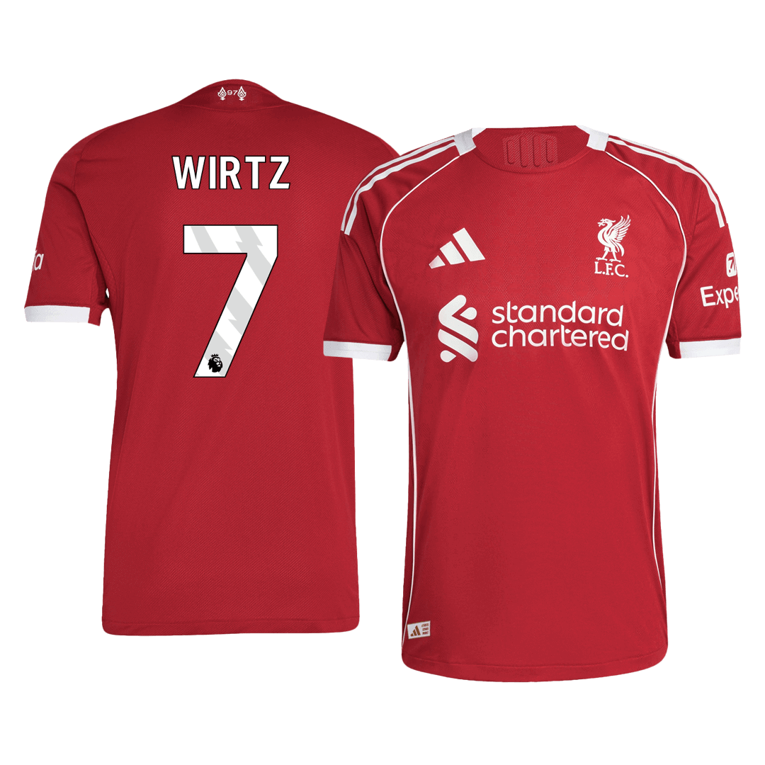 Liverpool WIRTZ #7 Home Soccer Jersey Authentic 2025/26 - gojersey