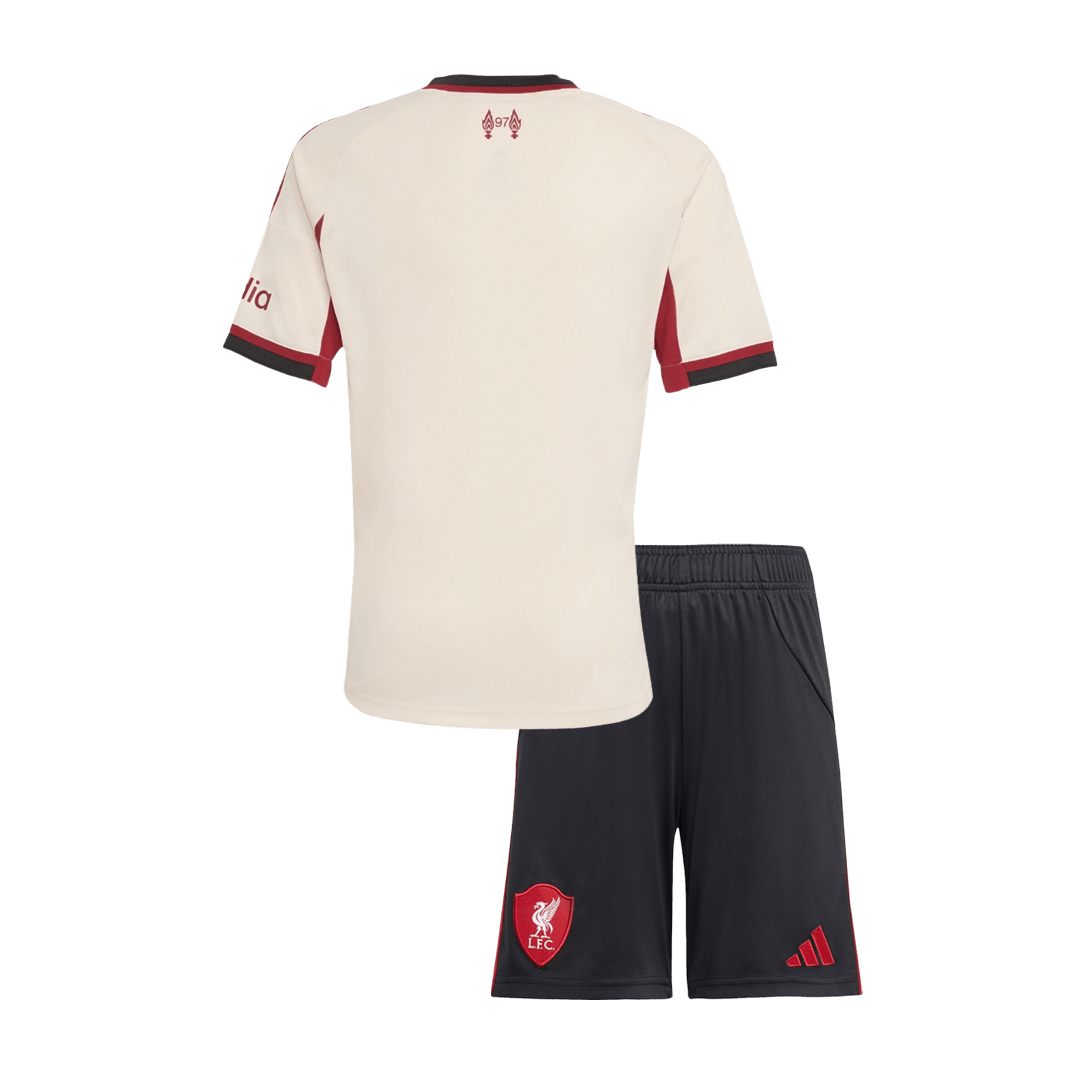 Liverpool Away Soccer Jersey Kit 2025/26 Kid (Jersey+Shorts) - gojersey