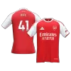 RICE #41 Arsenal Home Soccer Jersey 2025/26 Red - gojersey