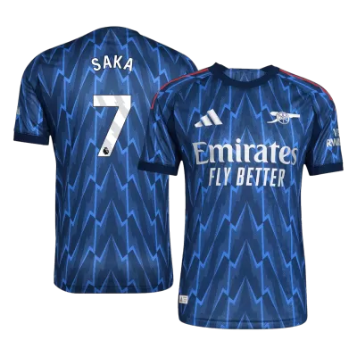 SAKA #7 Authentic Arsenal Away Soccer Jersey 2025/26 Blue - gojersey