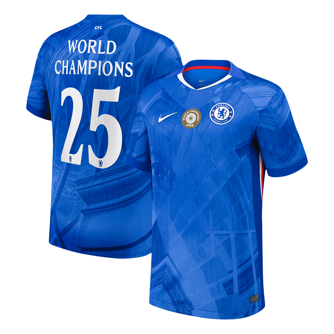 Chelsea WORLD CHAMPIONS #25 Home Soccer Jersey 2025/26 - gojersey