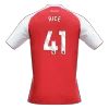 RICE #41 Arsenal Home Soccer Jersey 2025/26 Red - gojersey