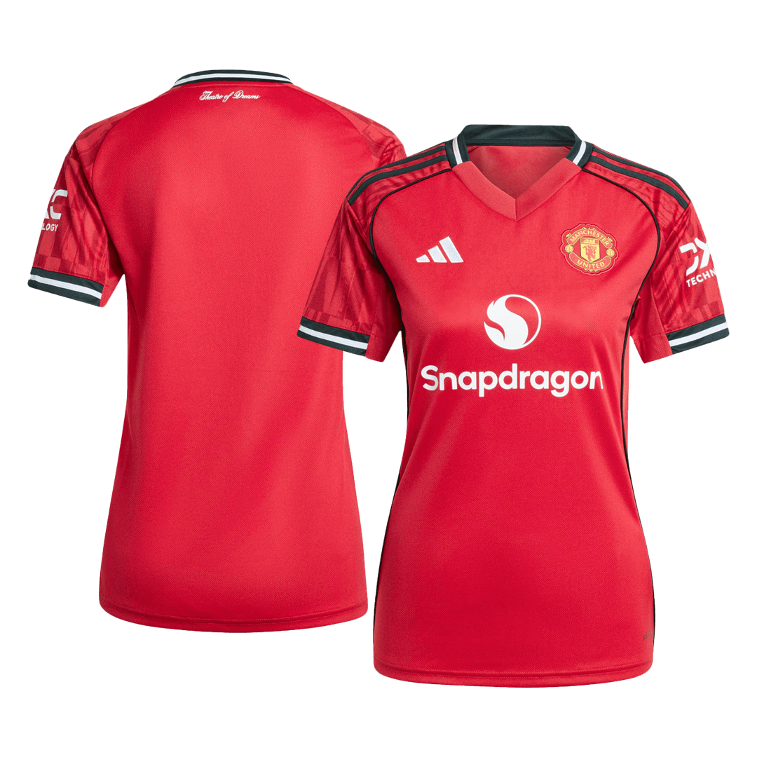 Women's Manchester United Home Soccer Jersey 2025/26 - gojersey