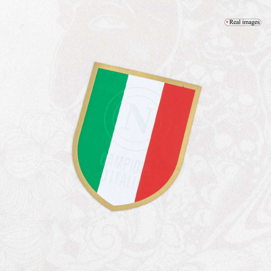 Kid's 25/26 Napoli Away Kit(Jersey+Shorts) White - gojersey