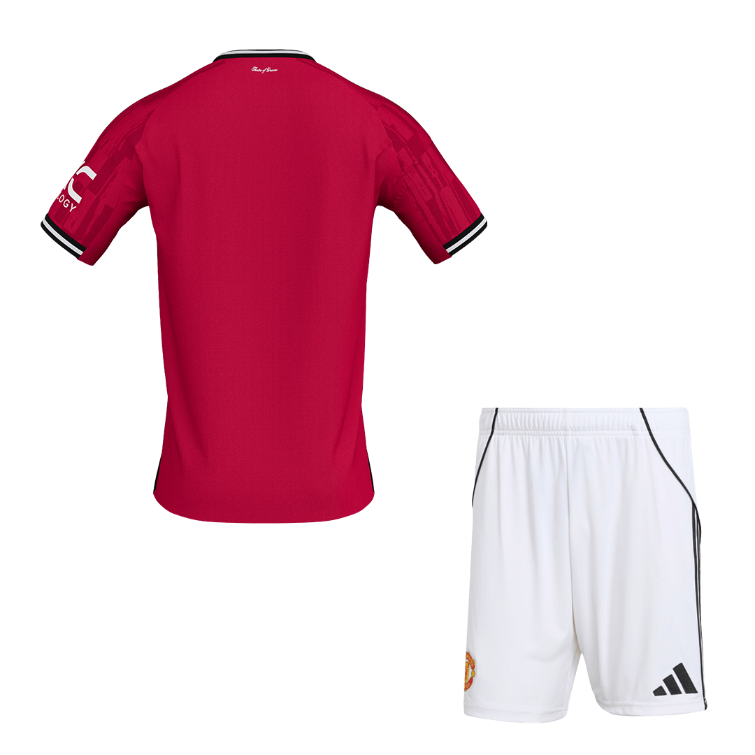 Manchester United Home Soccer Jersey Kit 2025/26 (Jersey+Shorts) - gojersey