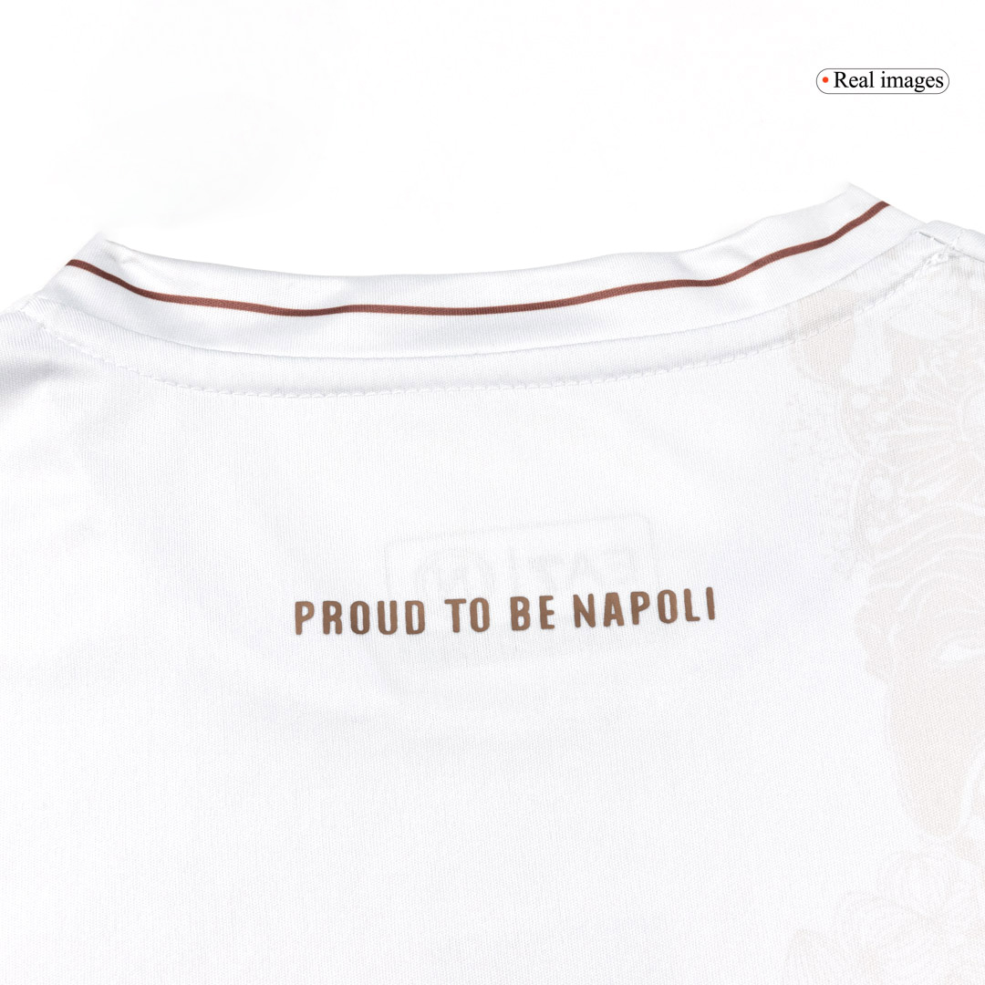 Kid's 25/26 Napoli Away Kit(Jersey+Shorts) White - gojersey