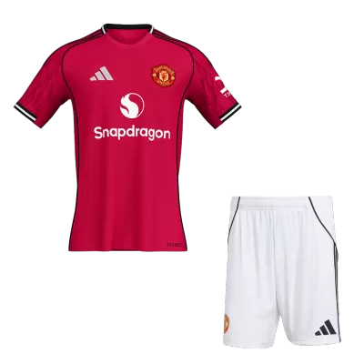 Manchester United Home Soccer Jersey Kit 2025/26 (Jersey+Shorts) - gojersey