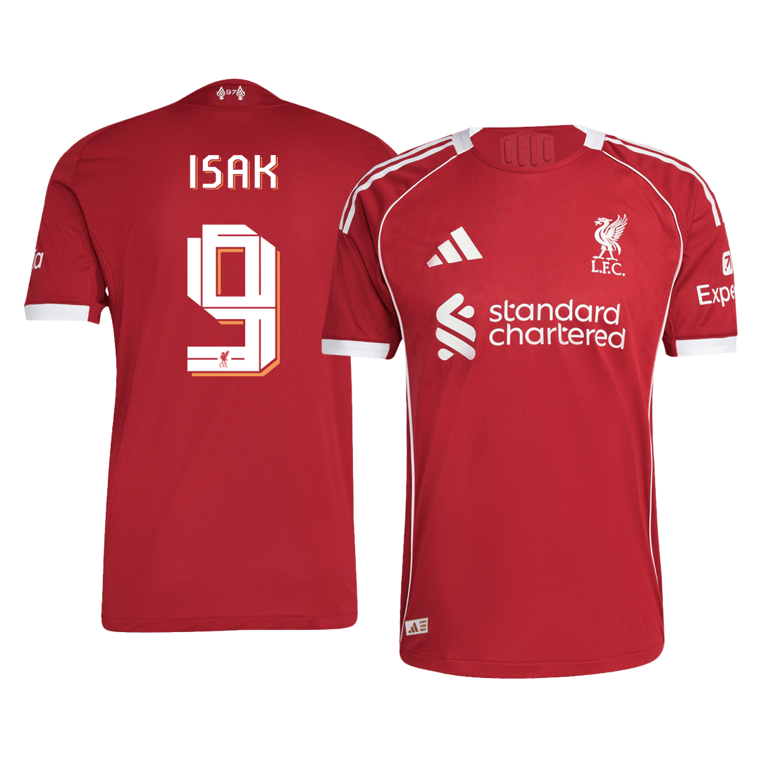 ISAK #9 Authentic Liverpool Home Soccer Jersey 25/26 Red - gojersey