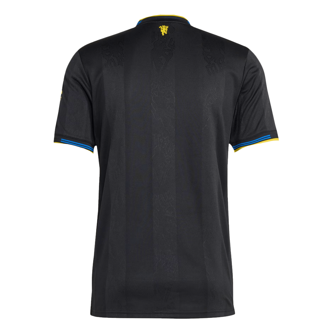 Authentic Manchester United Third Away Soccer Jersey 2025/26 Black - gojersey