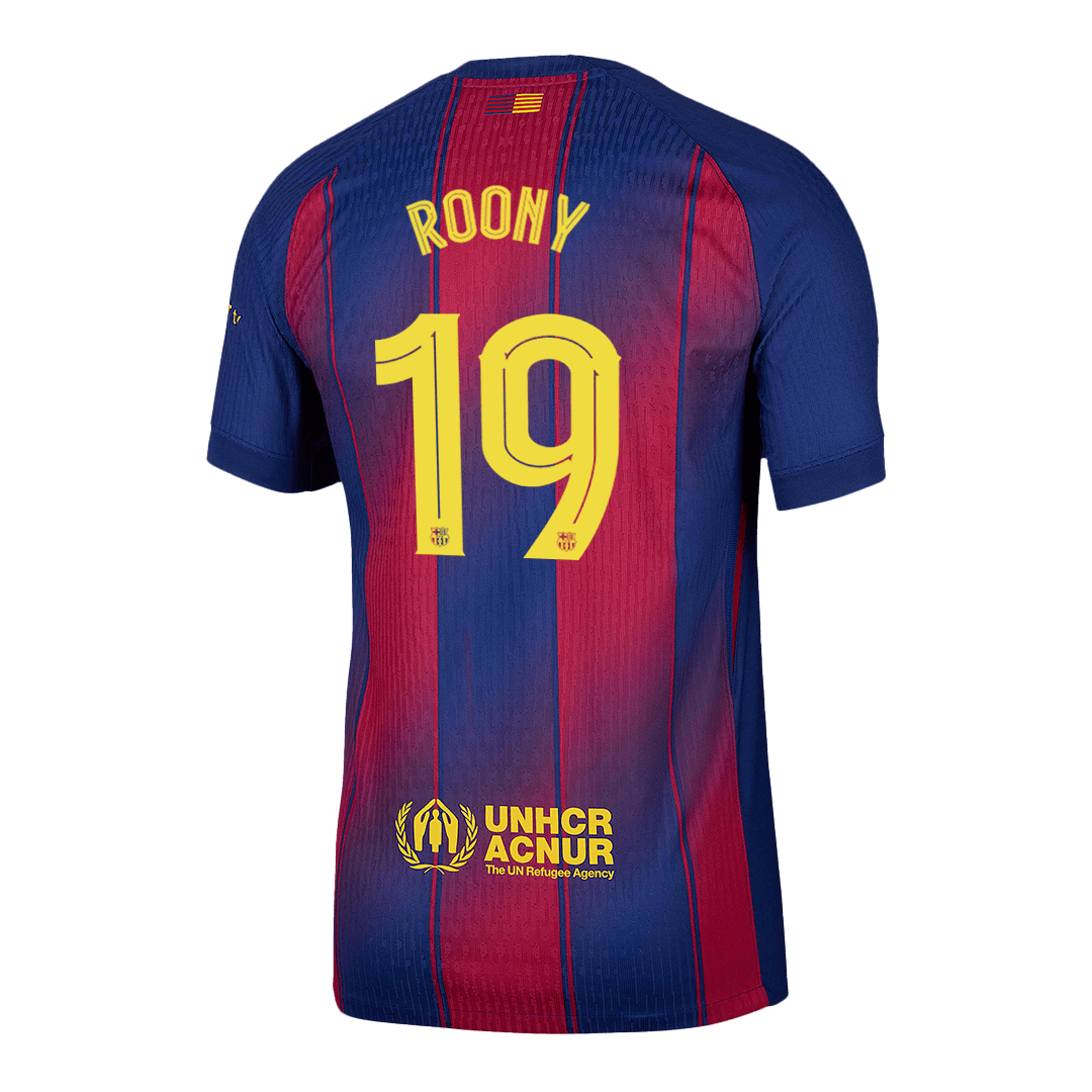ROONY #19 Authentic Barcelona Home Soccer Jersey 2025/26 Red&Blue - UCL - gojersey