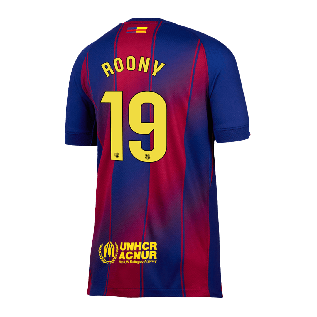 Barcelona ROONY #19 Home Soccer Jersey 2025/26 - gojersey