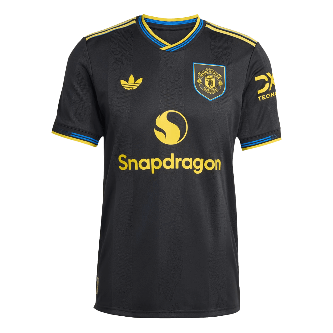 Authentic Manchester United Third Away Soccer Jersey 2025/26 Black - gojersey