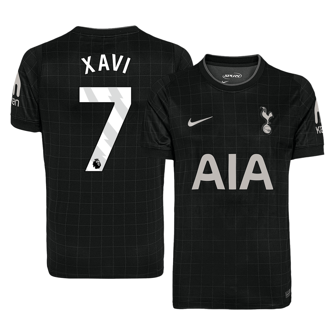 Tottenham Hotspur XAVI #7 Away Soccer Jersey 2025/26 - gojersey