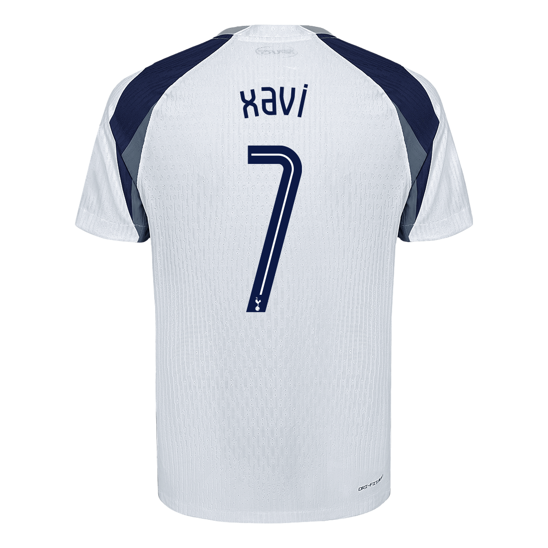 XAVI #7 Authentic Tottenham Hotspur Home Soccer Jersey 2025/26 White - UCL - gojersey