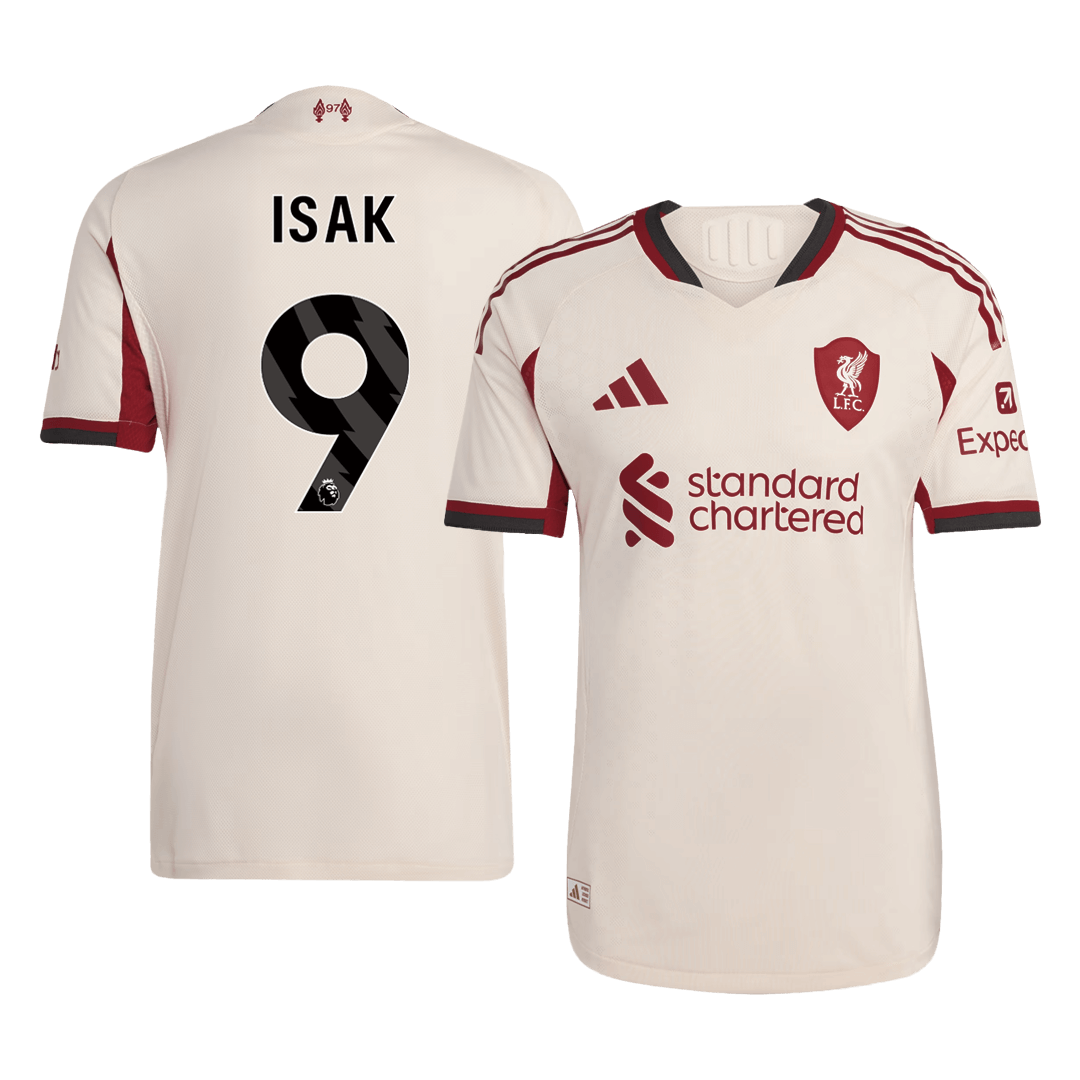 ISAK #9 Authentic Liverpool Away Soccer Jersey 25/26 White - gojersey