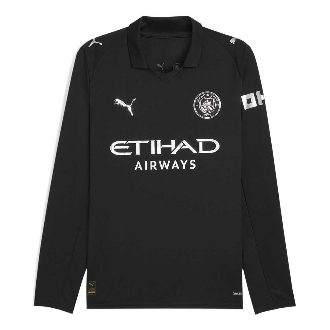 Manchester City Long Sleeve Away Soccer Jersey 2025/26 - gojersey