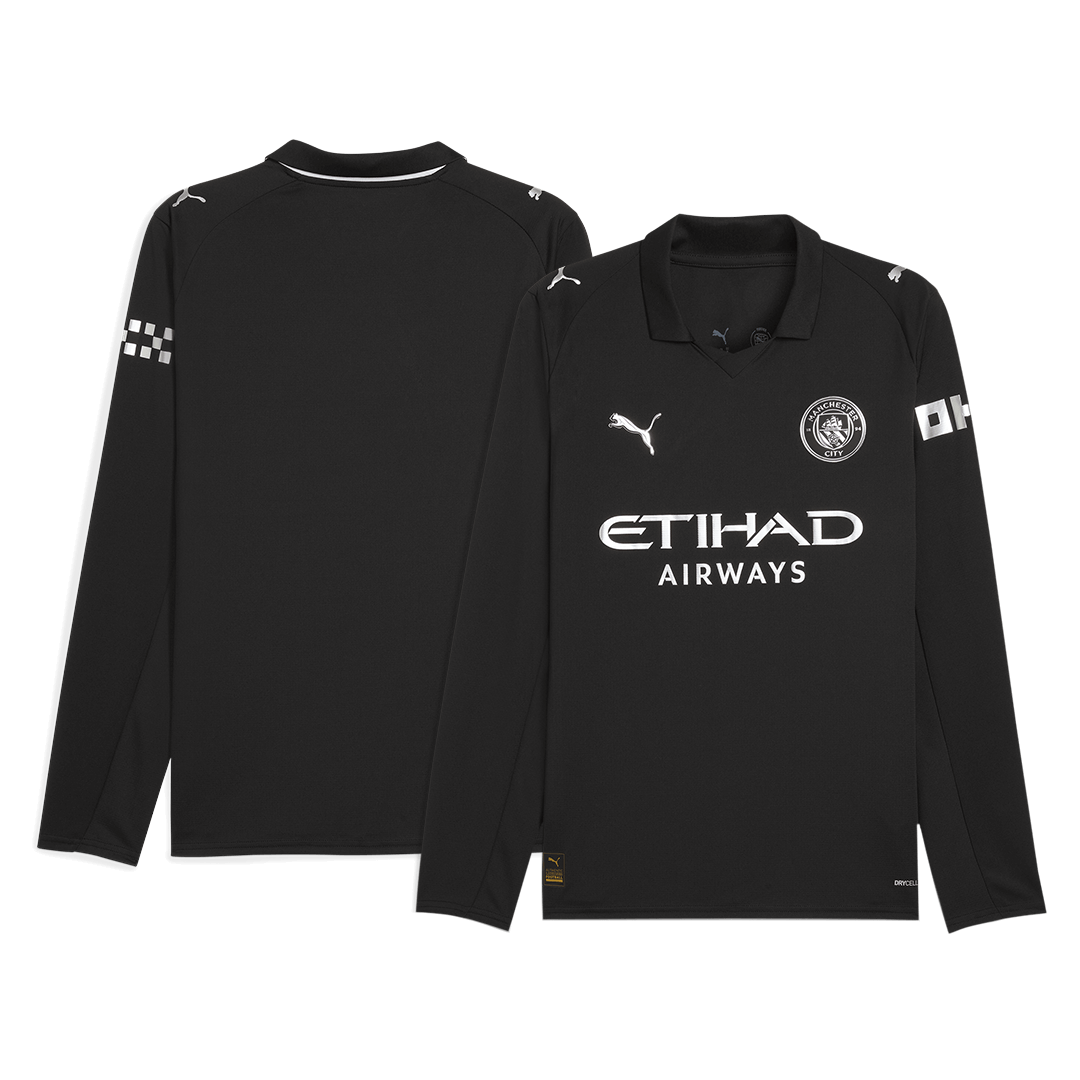 Manchester City Long Sleeve Away Soccer Jersey 2025/26 - gojersey
