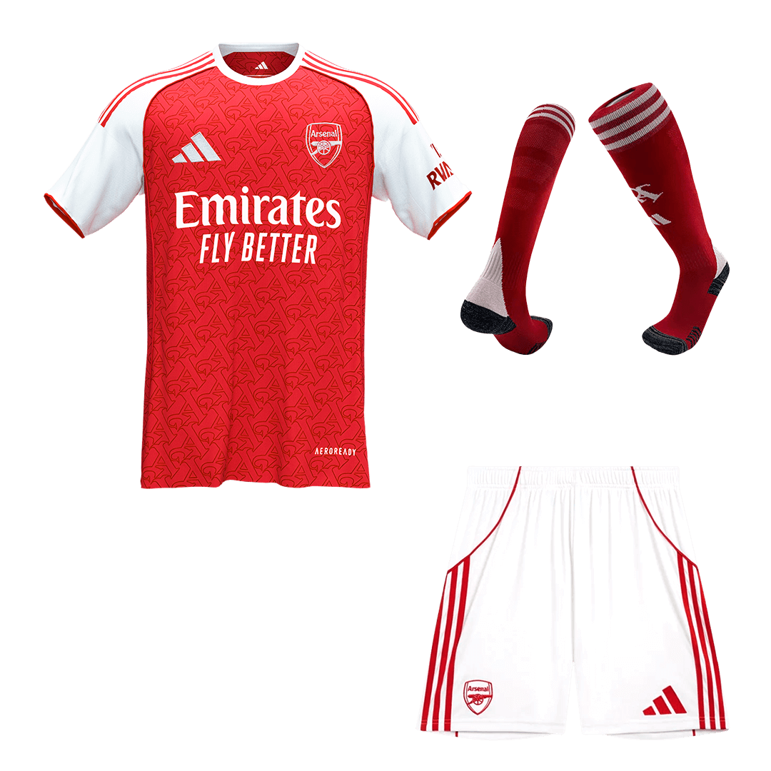 Arsenal Home Soccer Jersey Kit(Jersey+Shorts+Socks) 2025/26 Red - gojersey