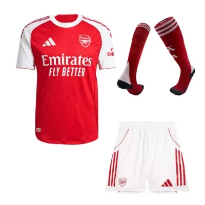 Authentic Arsenal Home Soccer Jersey Kit(Jersey+Shorts+Socks) 2025/26 Red - gojersey