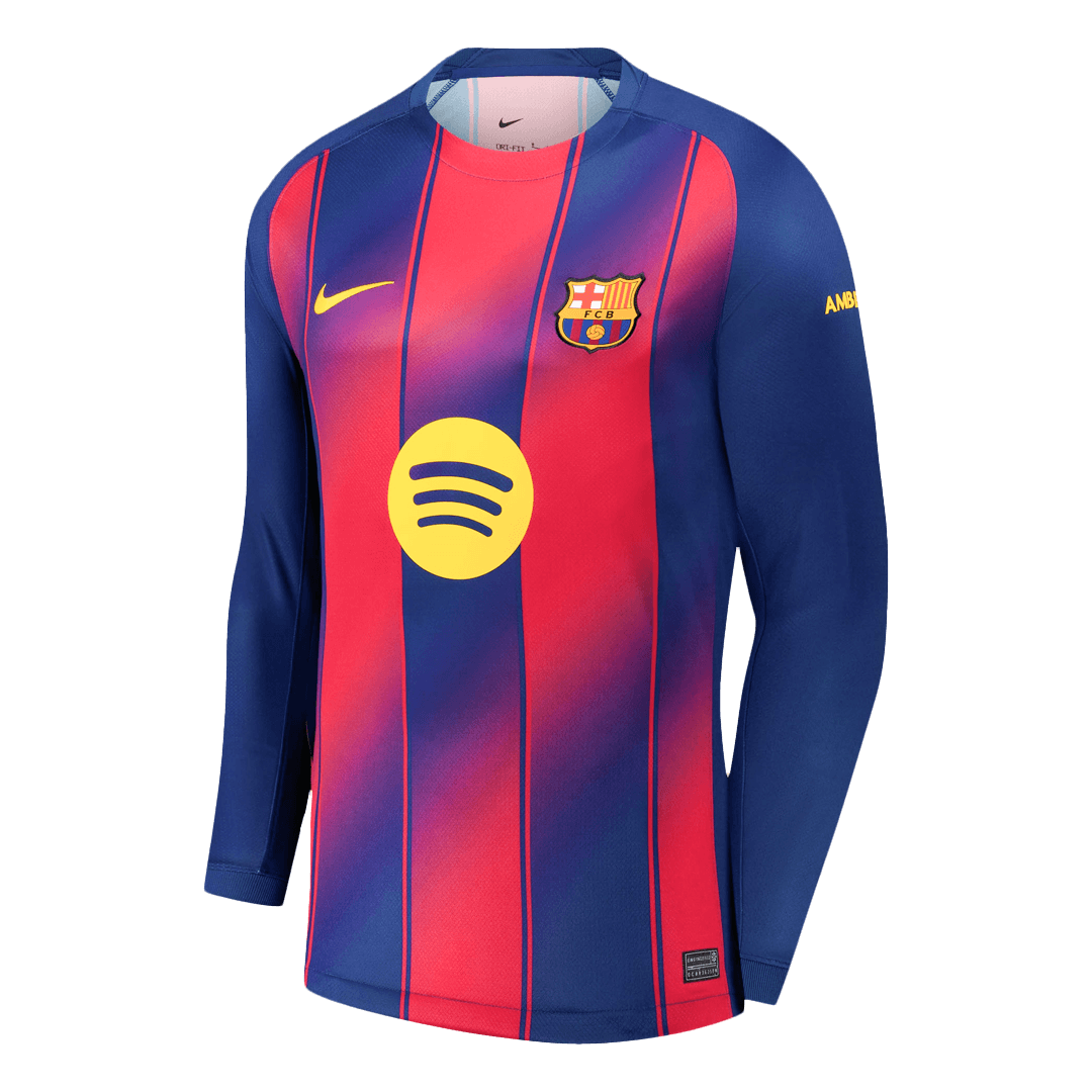 Barcelona Long Sleeve Home Soccer Jersey 2025/26 - gojersey