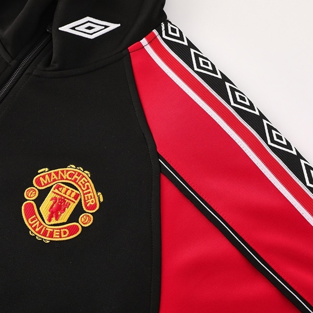 25/26 Manchester United Training Jacket Red&Black - gojersey
