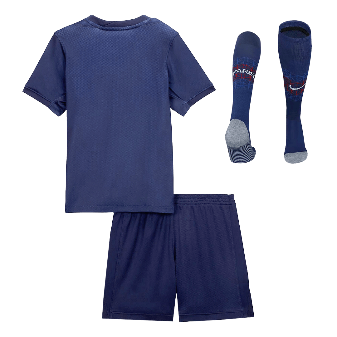 Kid's PSG Home Soccer Jersey Kit(Jersey+Shorts+Socks) 2025/26 Navy - gojersey