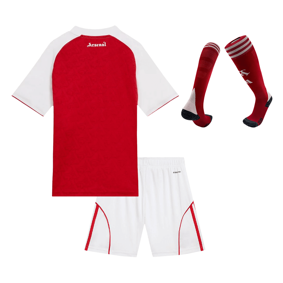 Kid's Arsenal Home Soccer Jersey Kit(Jersey+Shorts) 2025/26 Red - gojersey