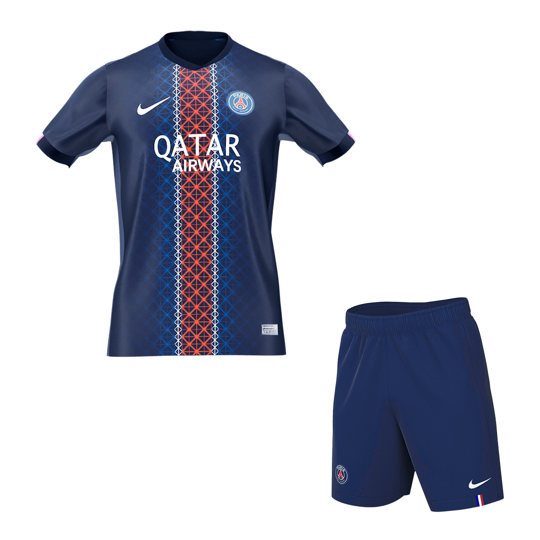 PSG Home Soccer Jersey Kit 2025/26 (Jersey+Shorts) - gojersey