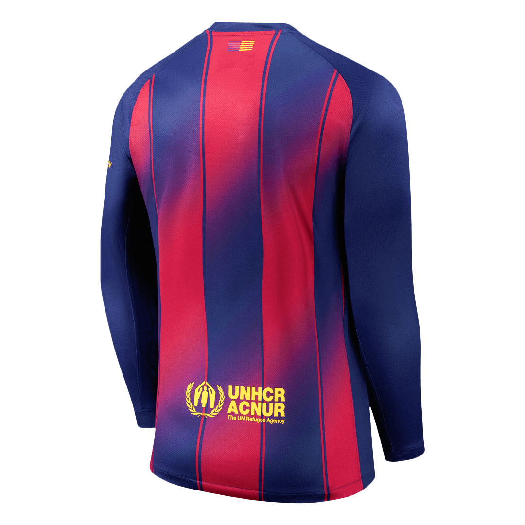 Barcelona Long Sleeve Home Soccer Jersey 2025/26 - gojersey