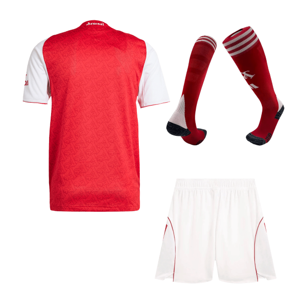 Authentic Arsenal Home Soccer Jersey Kit(Jersey+Shorts+Socks) 2025/26 Red - gojersey