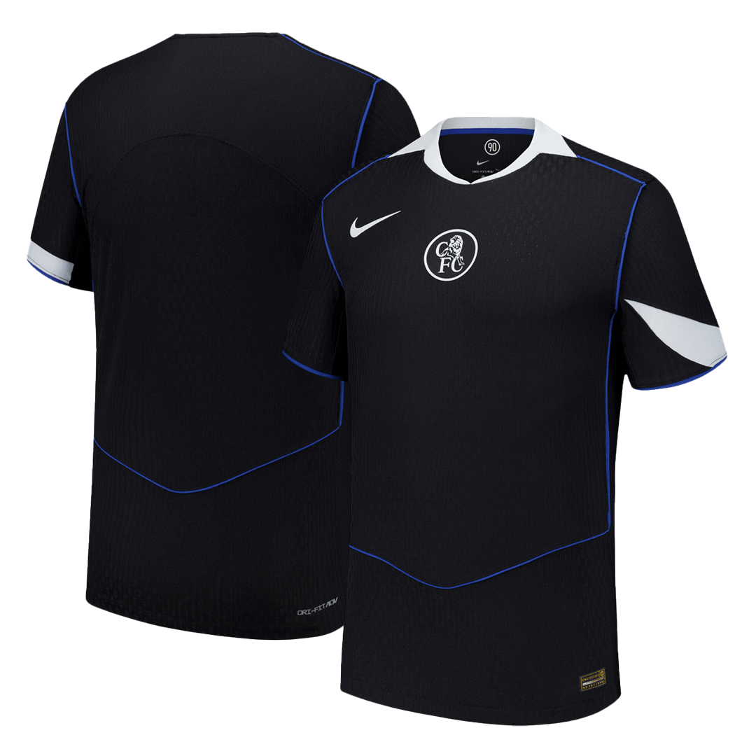 Authentic Chelsea Third Away Soccer Jersey 25/26 Black - gojersey