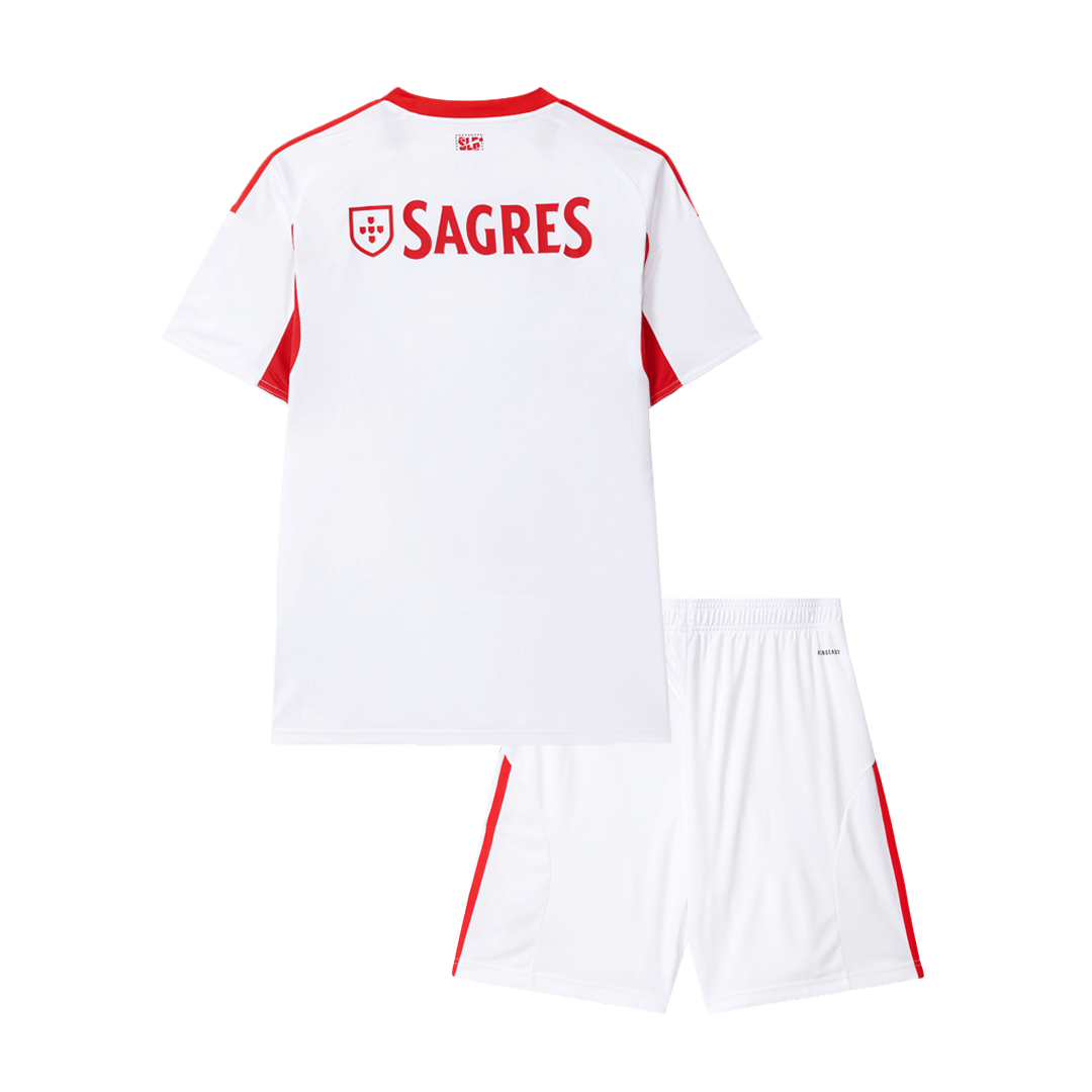 Kid's Benfica Third Away Soccer Jersey Kit 25/26 White - gojersey