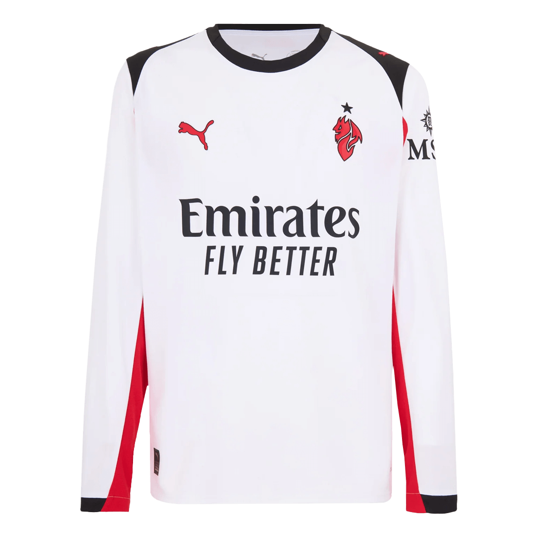 AC Milan Long Sleeve Away Soccer Jersey 2025/26 - gojersey