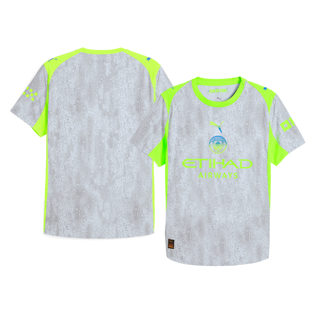 Authentic Manchester City Third Away Soccer Jersey 25/26 Gray - gojersey