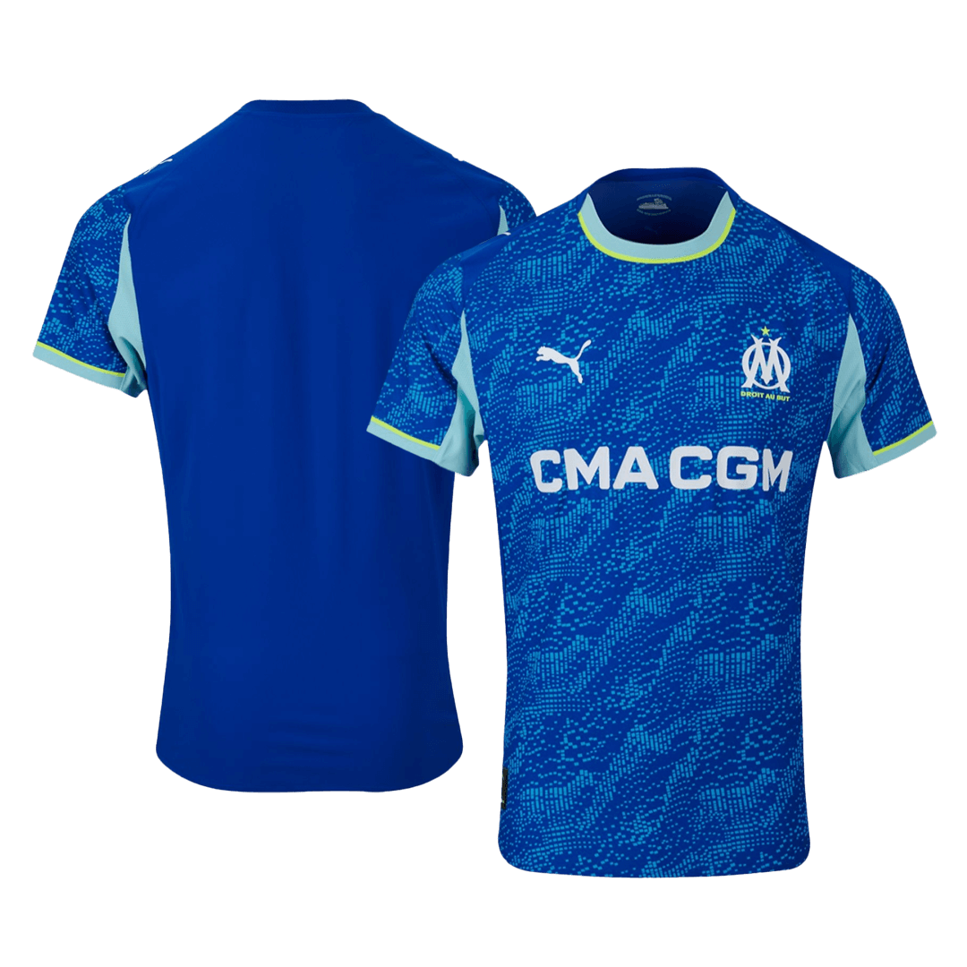Authentic Marseille Third Away Soccer Jersey 25/26 Blue - gojersey