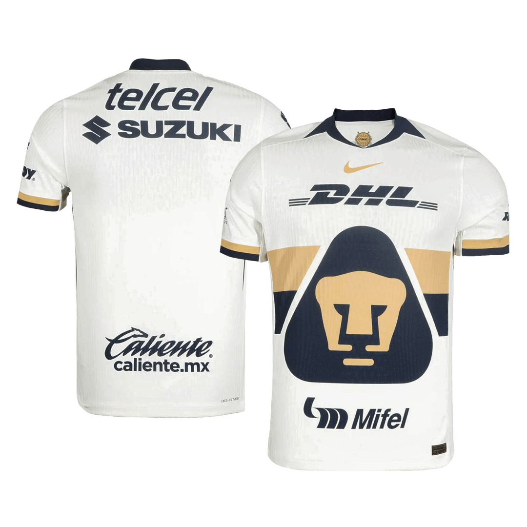 Authentic Pumas UNAM Home Jersey 25/26 White - gojersey