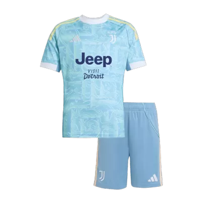 Kid's Juventus Away Soccer Jersey Kit 25/26 Blue - gojersey