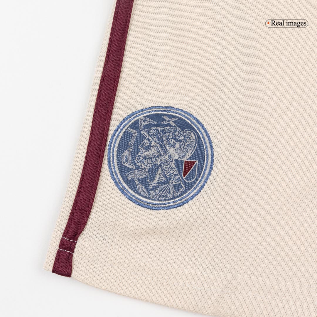 25/26 White Kid's Ajax Third Away Soccer Jersey Kit - gojersey