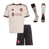 Kid's Liverpool Away Soccer Jersey Kit(Jersey+Shorts+Socks) 25/26 White - gojersey