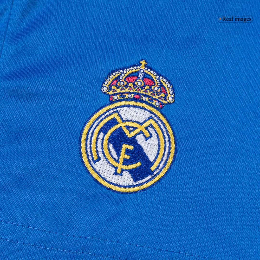 Kid's Real Madrid Third Away Soccer Jersey Kit(Jersey+Shorts+Socks)  25/26 Blue - gojersey