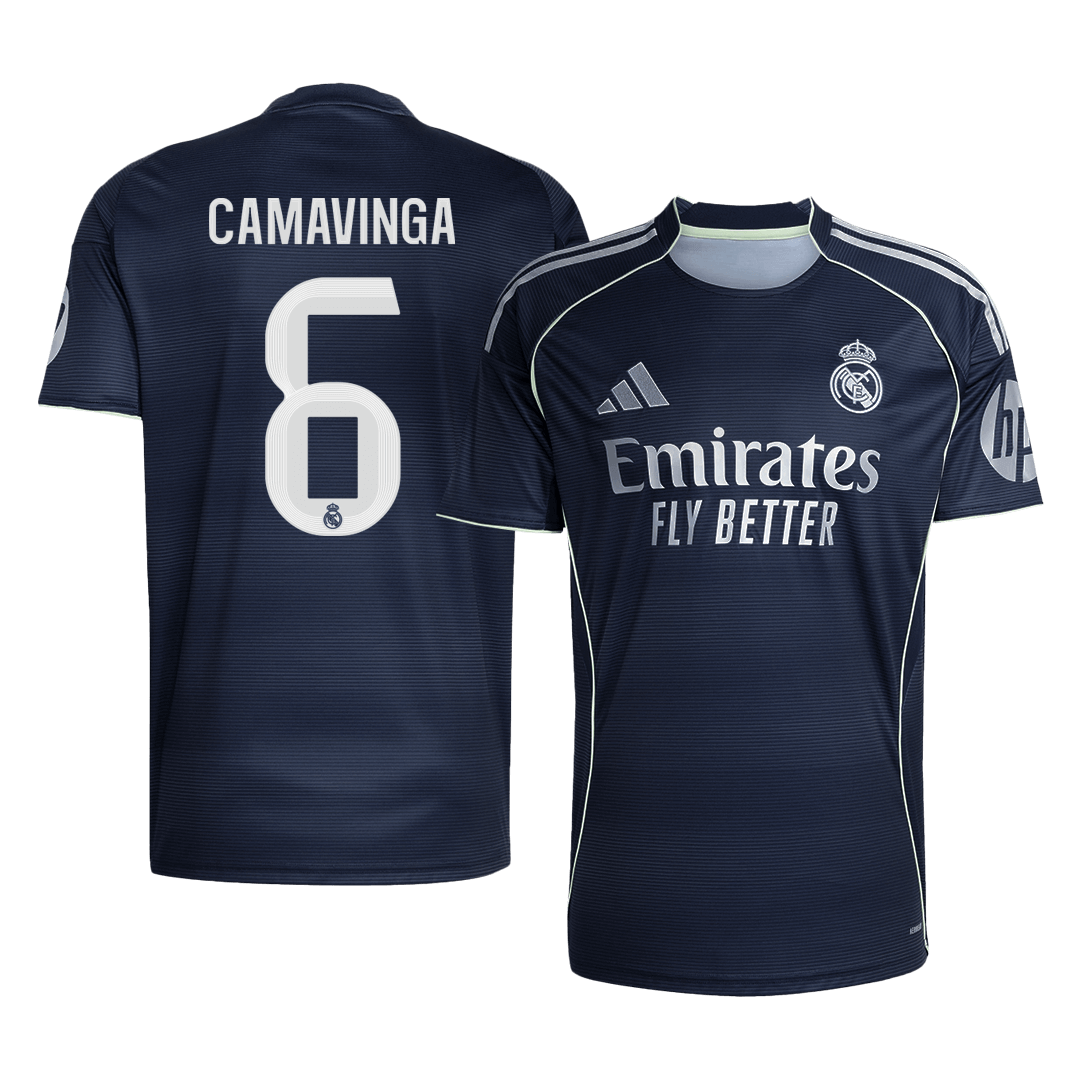 Real Madrid CAMAVINGA #6 Away Soccer Jersey 2025/26 - gojersey
