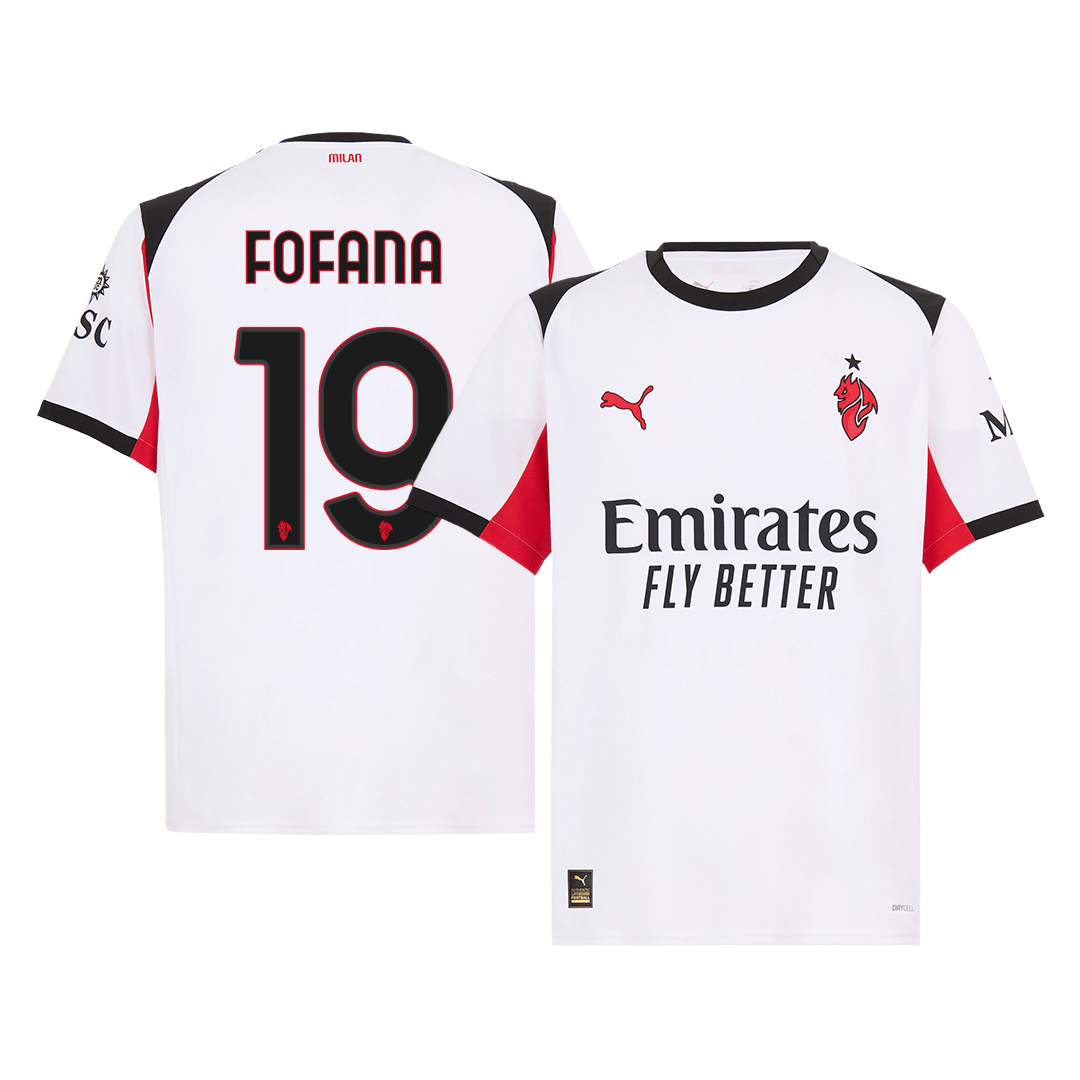 AC Milan FOFANA #19 Away Soccer Jersey 2025/26 - gojersey