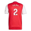 SALIBA #2 Authentic Arsenal Home Soccer Jersey 2025/26 Red - gojersey