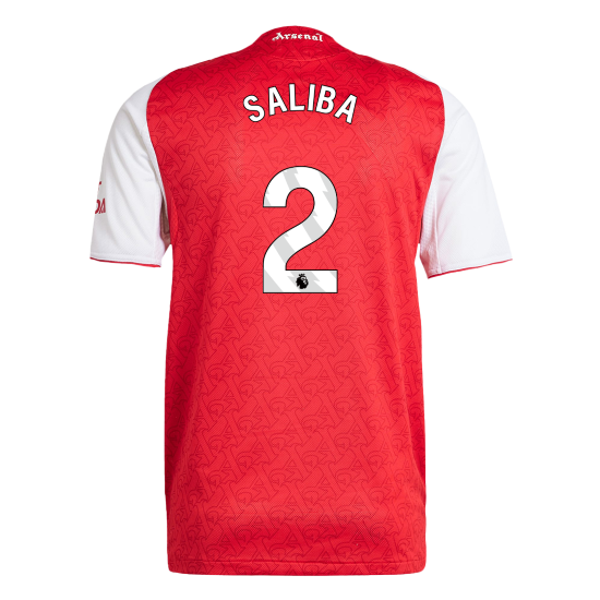 SALIBA #2 Authentic Arsenal Home Soccer Jersey 2025/26 Red - gojersey