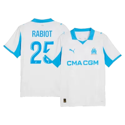 Marseille RABIOT #25 Home Soccer Jersey 2025/26 - gojersey