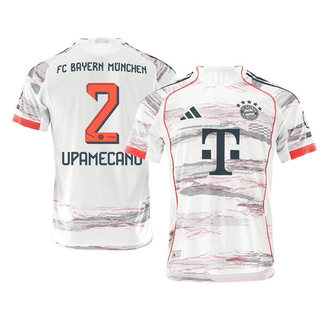 UPAMECANO #2 Authentic Bayern Munich Away Soccer Jersey 2025/26 White - gojersey
