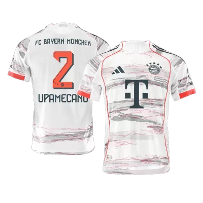 UPAMECANO #2 Authentic Bayern Munich Away Soccer Jersey 2025/26 White - gojersey