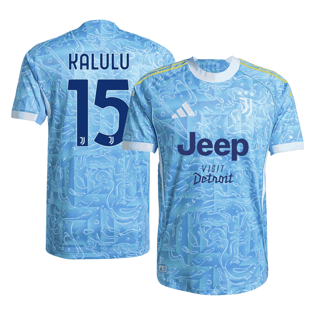 KALULU #15 Authentic Juventus Away Soccer Jersey 2025/26 Blue - gojersey