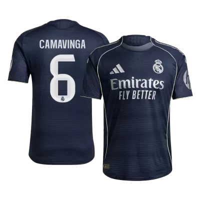 CAMAVINGA #6 Authentic Real Madrid Away Soccer Jersey 2025/26 Navy - gojersey